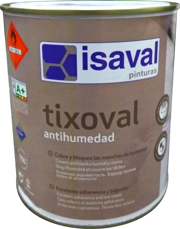 

Краска Isaval для покраски влажных, мокрых поверхностей Тиксоваль против влаги 0,75л Белый