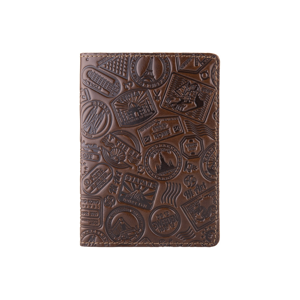 

Обложка для паспорта HiArt PC-01-C18-0840-T007 Crystal Brown "Let's Go Travel"