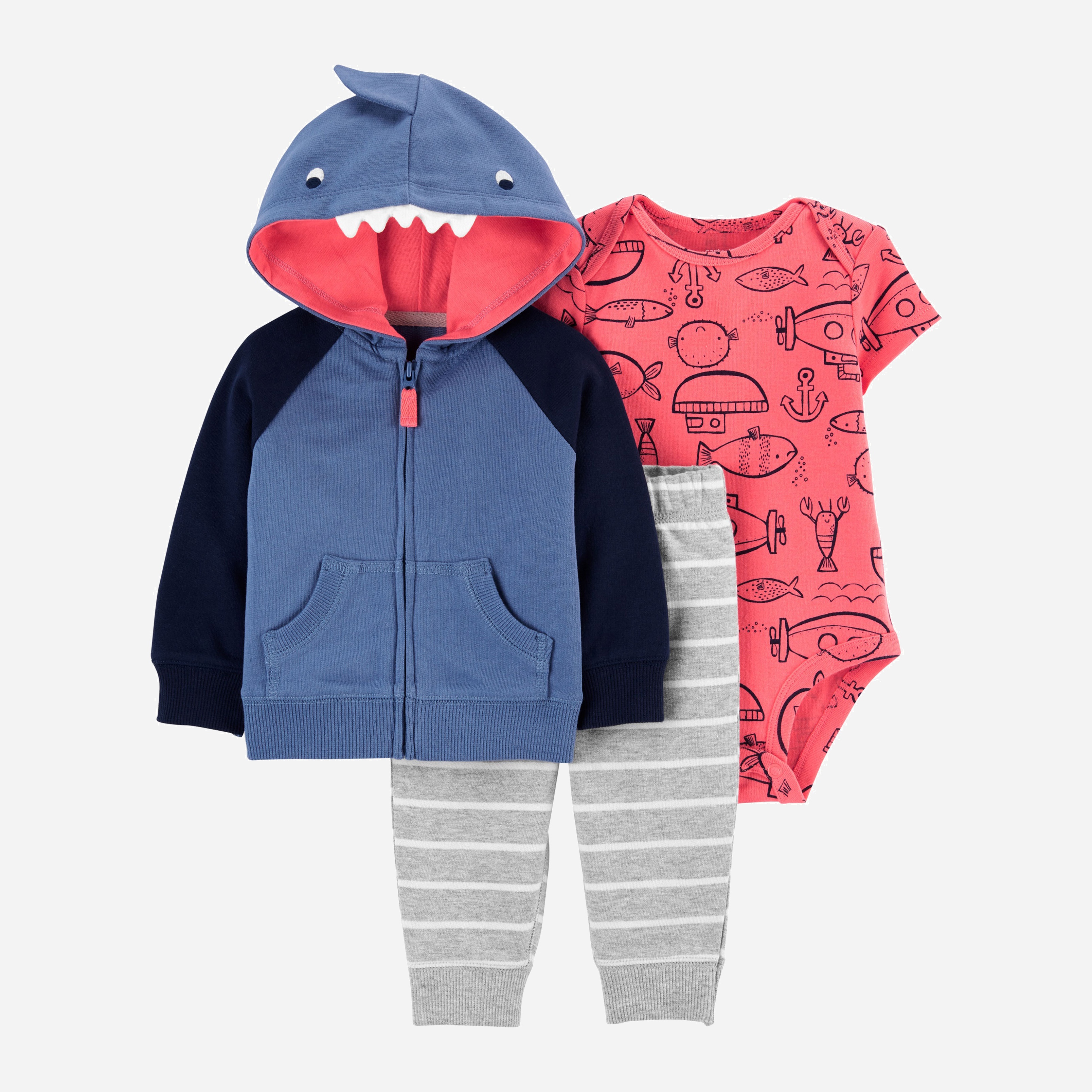 

Комплект (боди + толстовка + брюки) Carters 1K460810 69-72 см Мультиколор