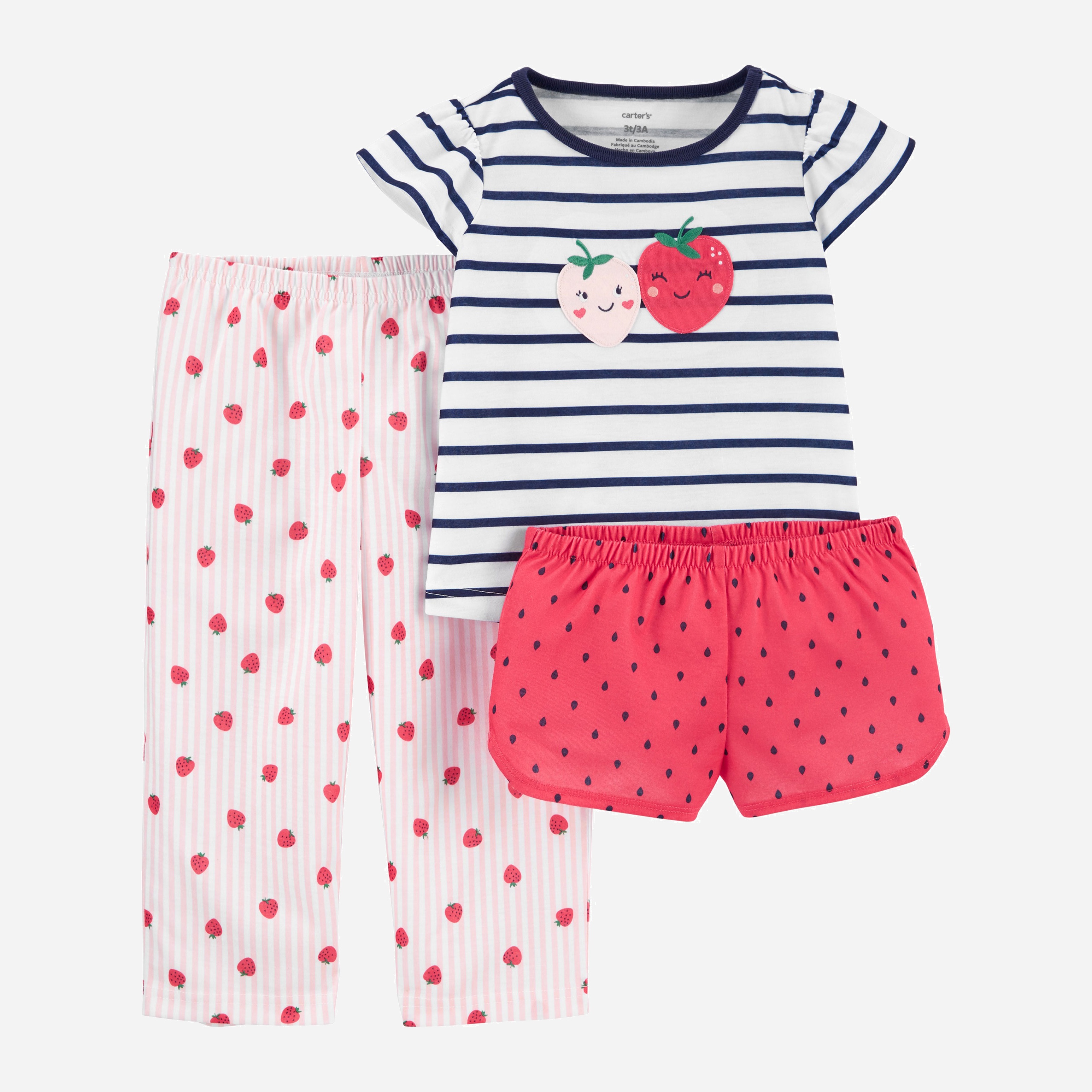 

Пижама (футболка + шорты + штаны) Carters 2L597710 93-98 см Мультиколор