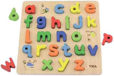 

Деревянный пазл Viga Toys Английский алфавит строчные буквы (50125)