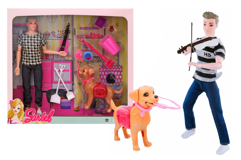 

Лялька A-Toys Кен з собачкою 365*7*335 см Різнобарвний 7726-A3
