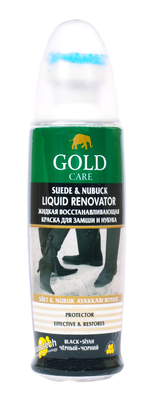 

Жидкая краска-восстановитель для замши и нубука Gold Care 75 мл (цвет черный)