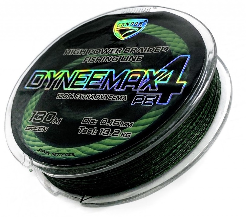 

Шнур Condor Dyneemax 4 130m зеленый 0.30mm (D130-30)