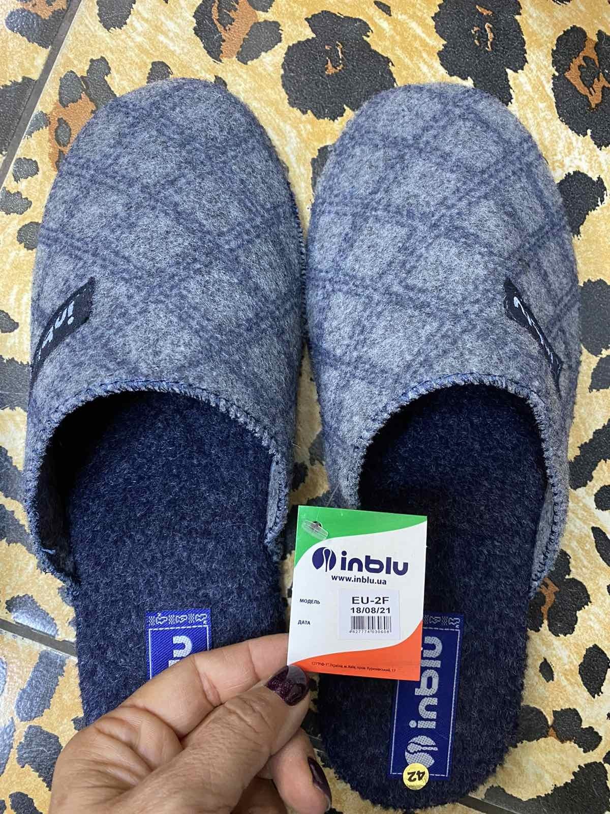 

Мужские комнатные тапочки Inblu 3040 43 Синий