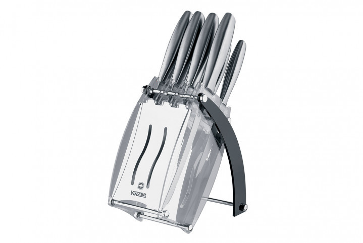 

Набор ножей на подставке Vinzer Razor VZ-50112 9 предметов