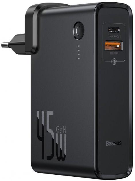 

Зарядное устройство Baseus Power Station 2 in 1 45W + Cable Type-C to Type-C 60W Black (PPNLD-C01)