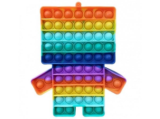 

Игрушка антистресс пупырка Pop It Minecraft Rainbow 20х18 см