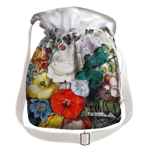 

Сумка мешок Torba Presentville Яркие цветы на белом фоне 30x30 см