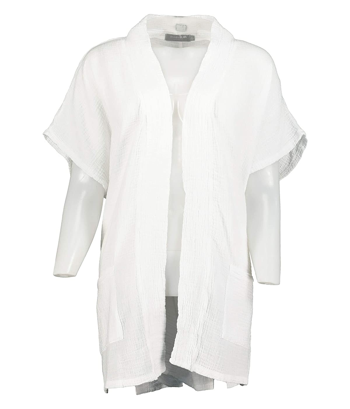 

Кардиган Mod-o-doc Double Layer Gauze Dolman Short Sleeve Boxy White, L (48)