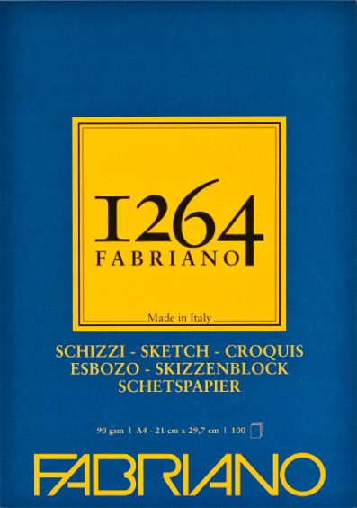 

Склейка для рисунков и эскизов Fabriano 1264 А4 90г/м2 100 листов Слоновая кость (8001348211983)