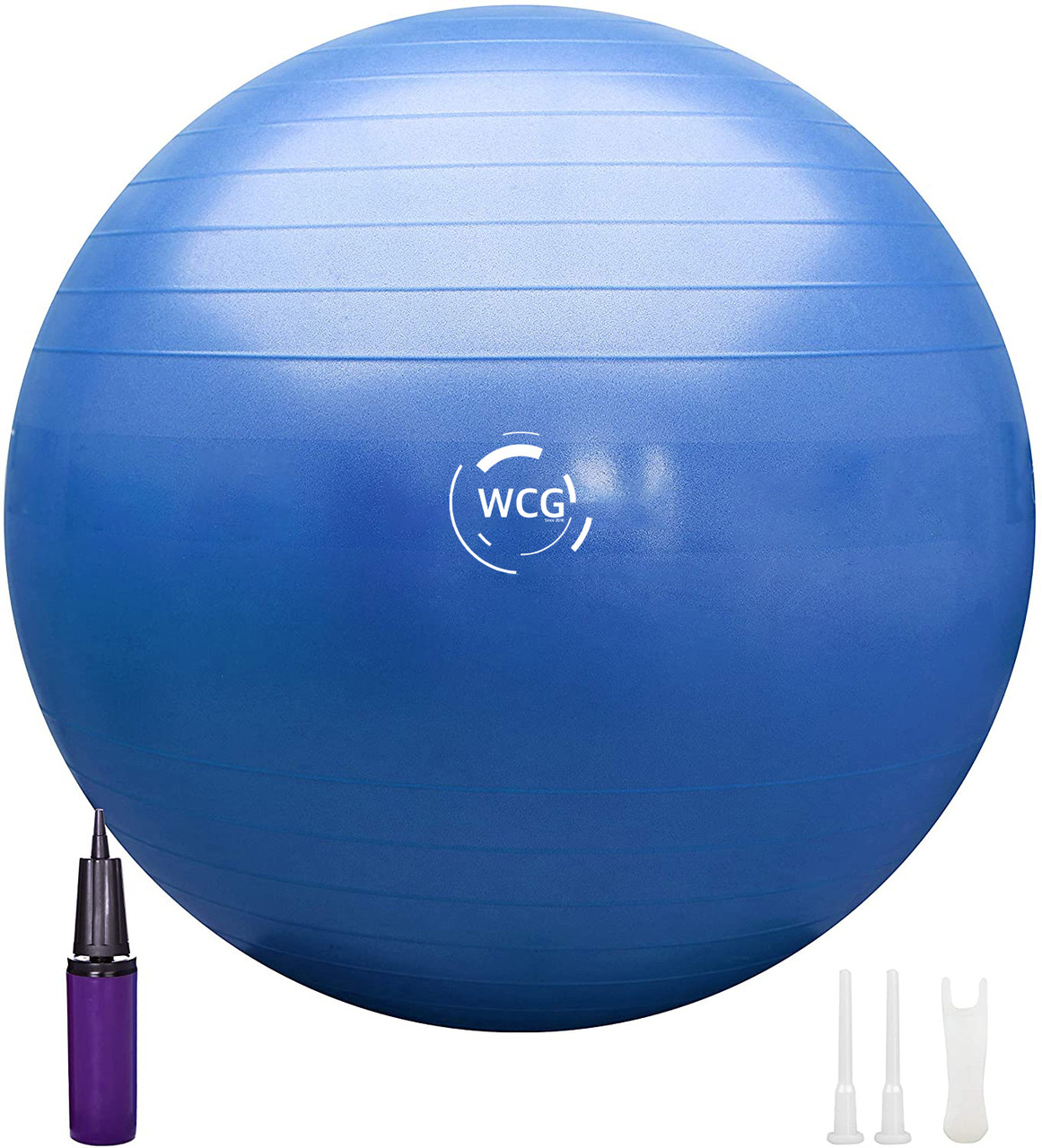 

Мяч для фитнеса (фитбол) WCG 55 Anti-Burst 300кг Голубой + насос