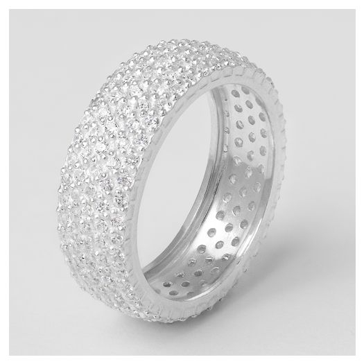 

Серебряное кольцо с россырью камней Решимость UMAX 1111 Размер 15.5