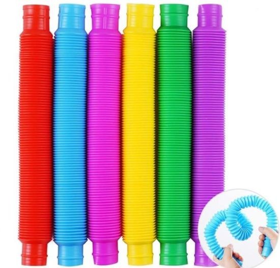 

Развивающая сенсорная игрушка гофрированные трубки Pop Tube антистресс Pop It! поп туб набор 6 шт (629886)
