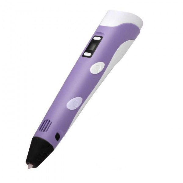 

3D-ручка c LCD дисплеем 3D Pen 2 детская игровая ручка для создания 3D моделей филетовая