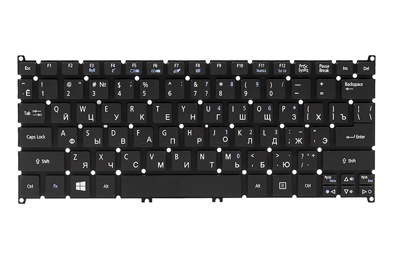 

Клавиатура для ноутбука ACER Aspire S3, S5, One 756, TravelMate B1 черный, без фрейма