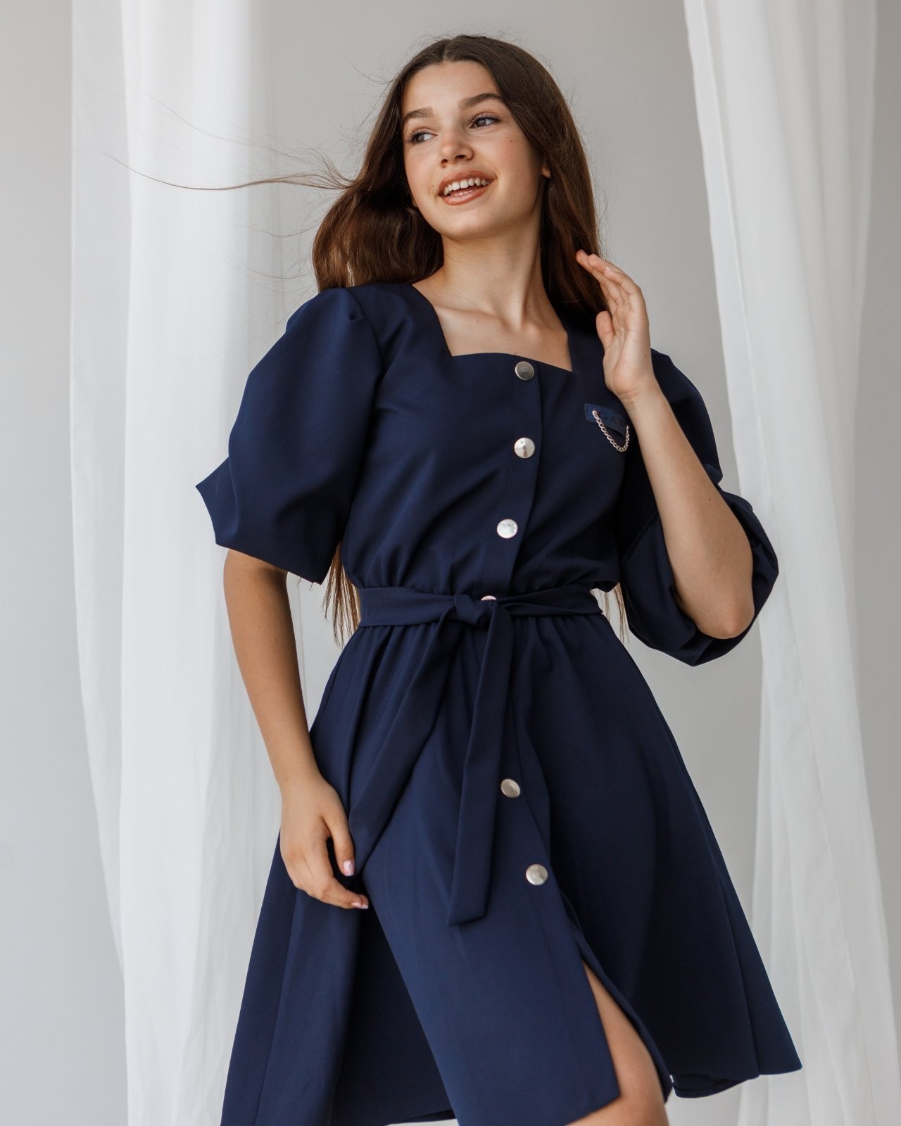 

Школьное платье для девочки подростка Cristi 55967 р. 152 см Синее