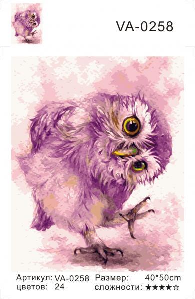 

Набір для розпису по номерах Strateg VA-0258 "Фіолетова сова" , розміром 40х50 см (VA-0258-mt)