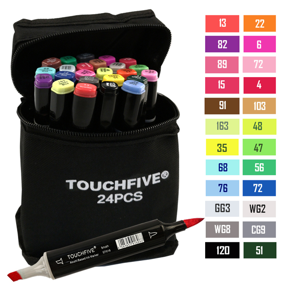 

Набор маркеров TouchFive MarkerBrush базовые 24 цвета (TF2209BR24)