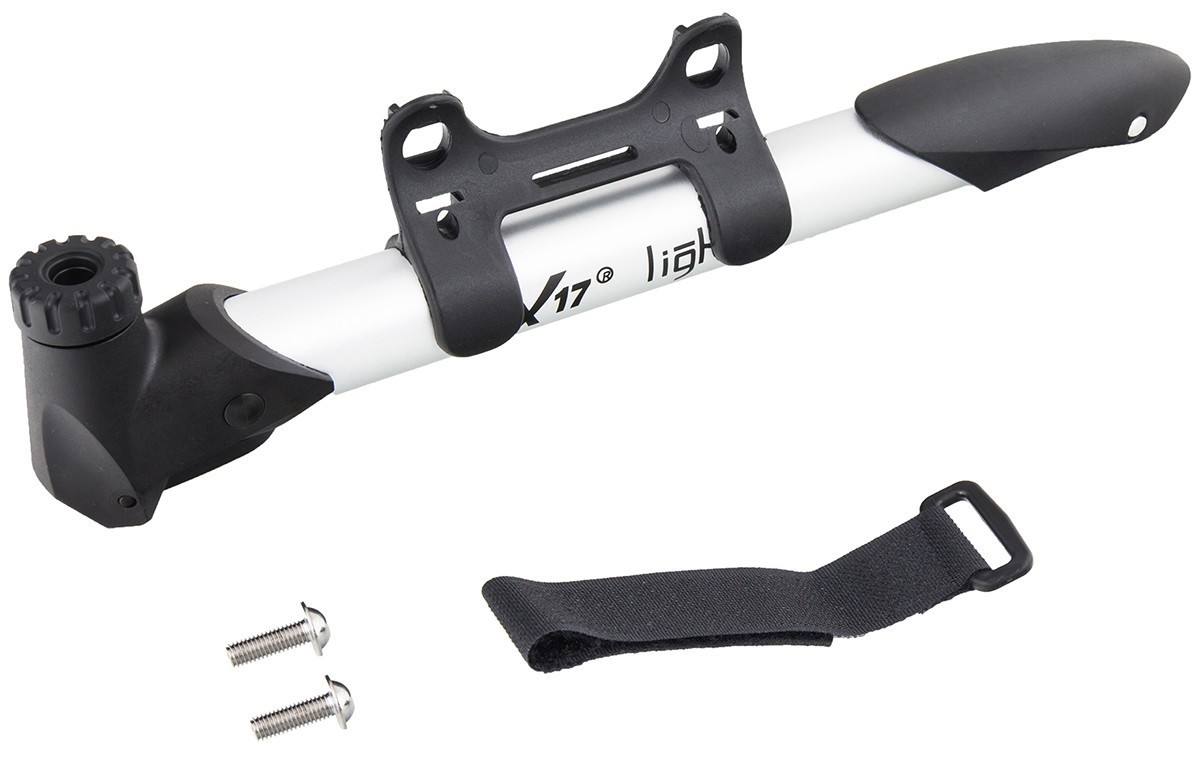 

Насос X17 Light алюминиевый 9", schrader / presta, серебристый-черный