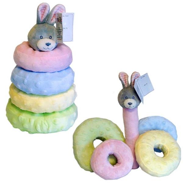 

Пирамидка плюшевая с погремушкой "Кролик" 25см Tulilo (50489)