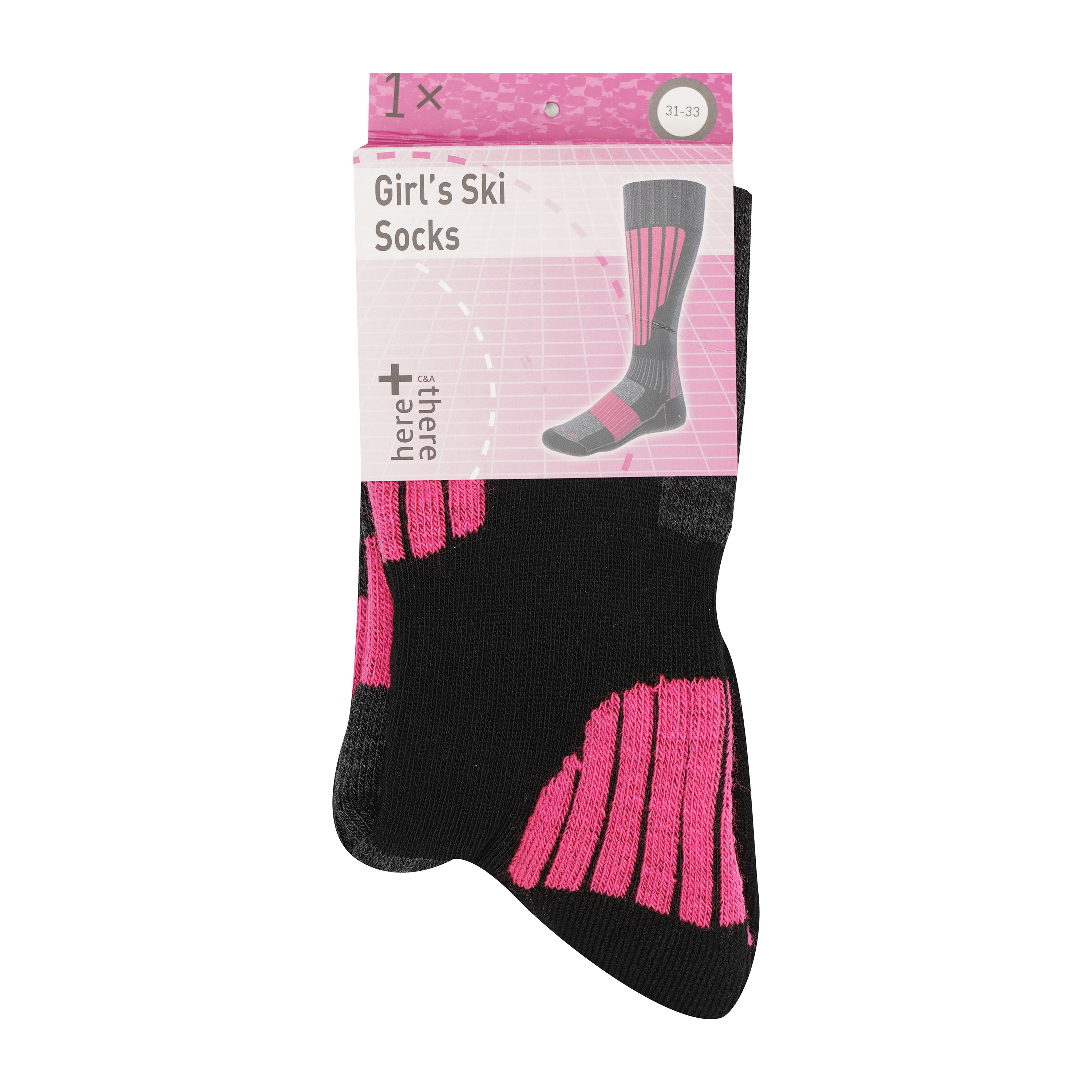 

Лыжные носки C&A 31 33 черно розовый 4183141070300