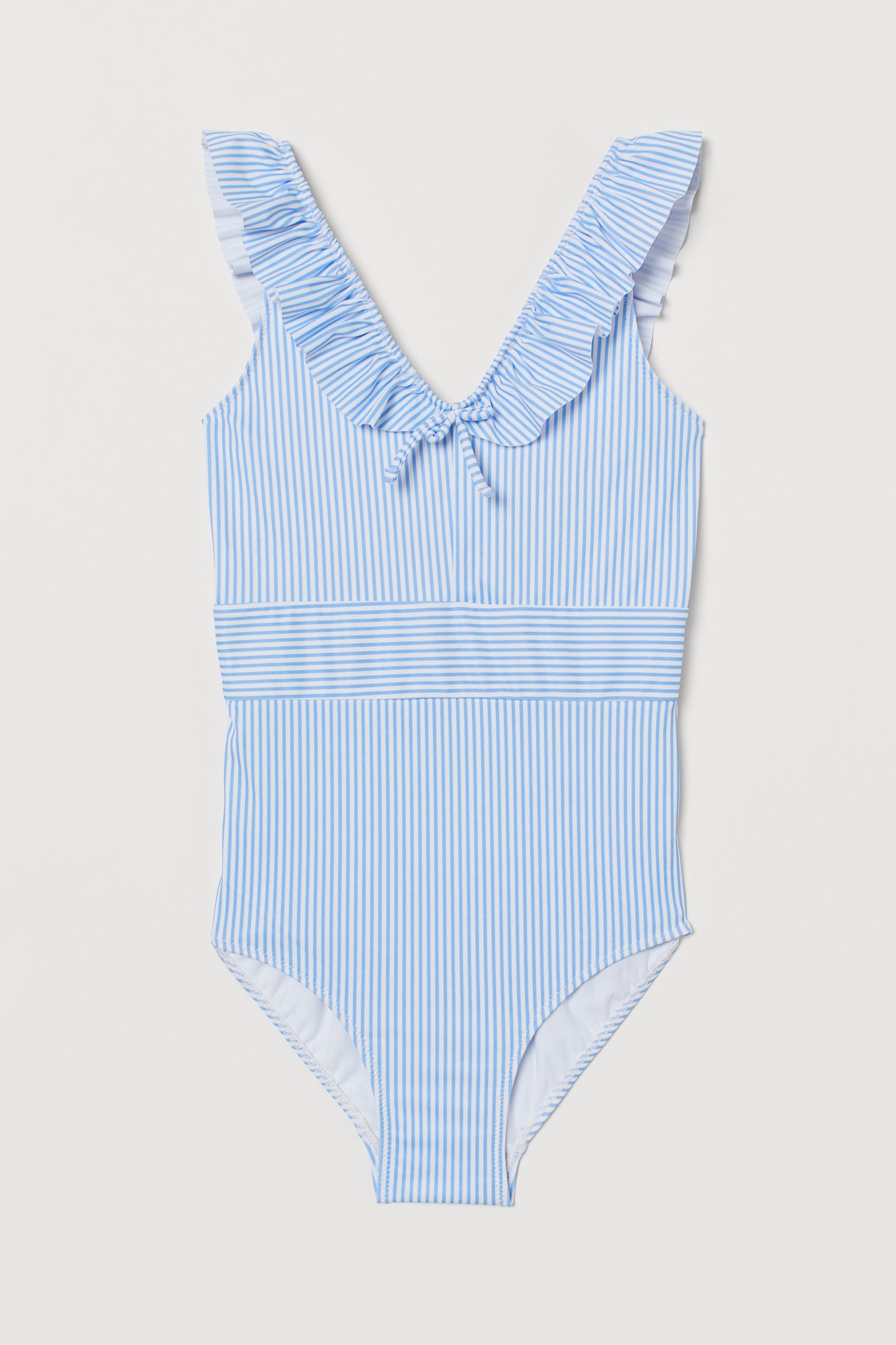 

Купальник H&M 134 140см бело голубой полоска 7098401171