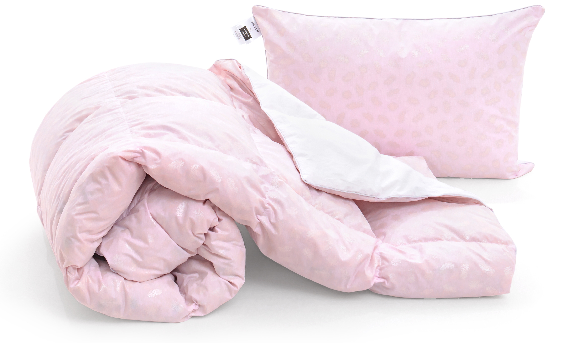 

Набор MirSon Karmen 2134 "Bio-Pink" (одеяло + подушка 50*70 упругая) 155х215 см + 50х70 см италия, био-пух