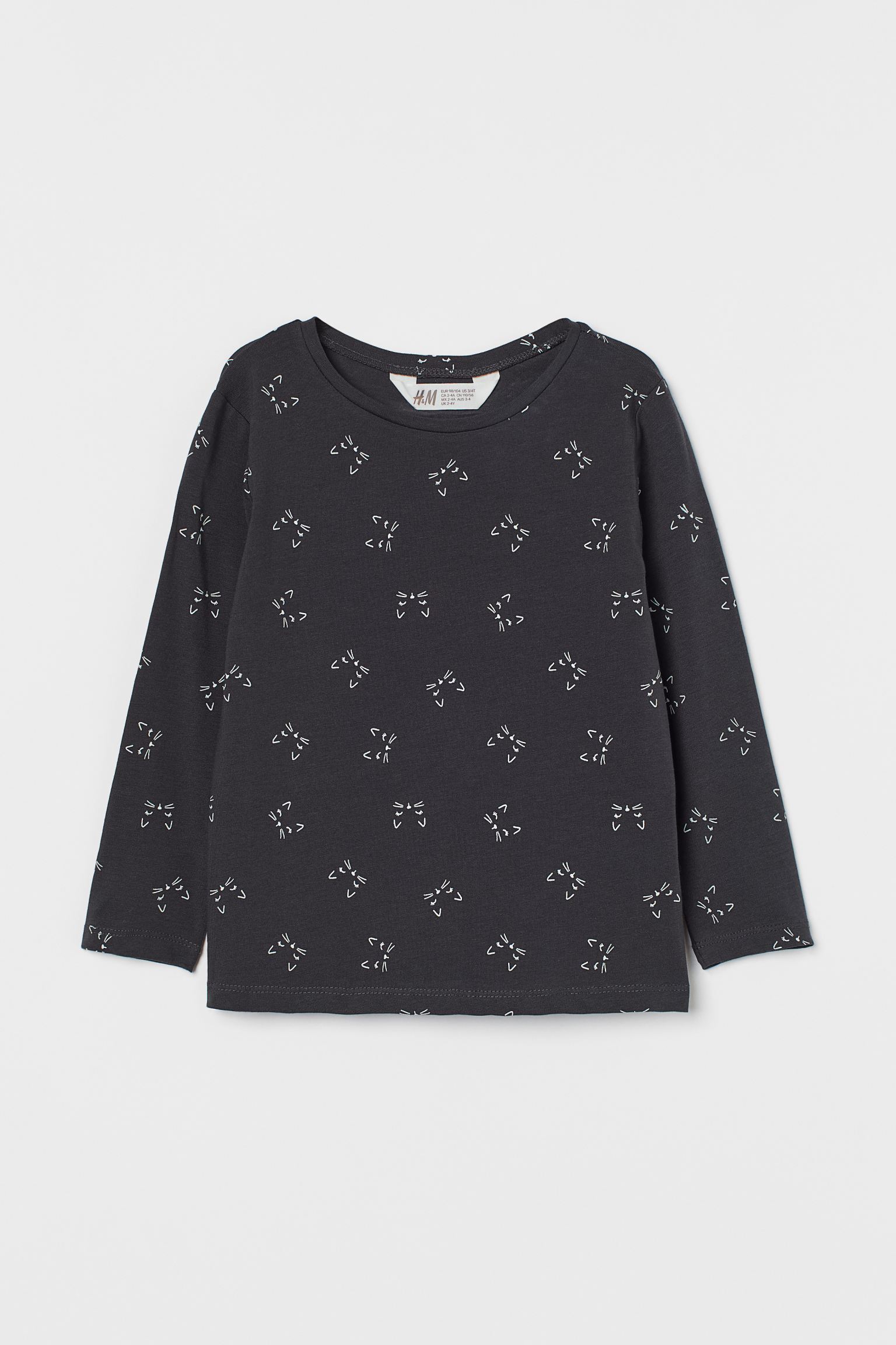 

Реглан з котами H&M 134/140 Чорний