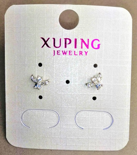 

Серьги пусеты Xuping 5х6мм родий, ida32596