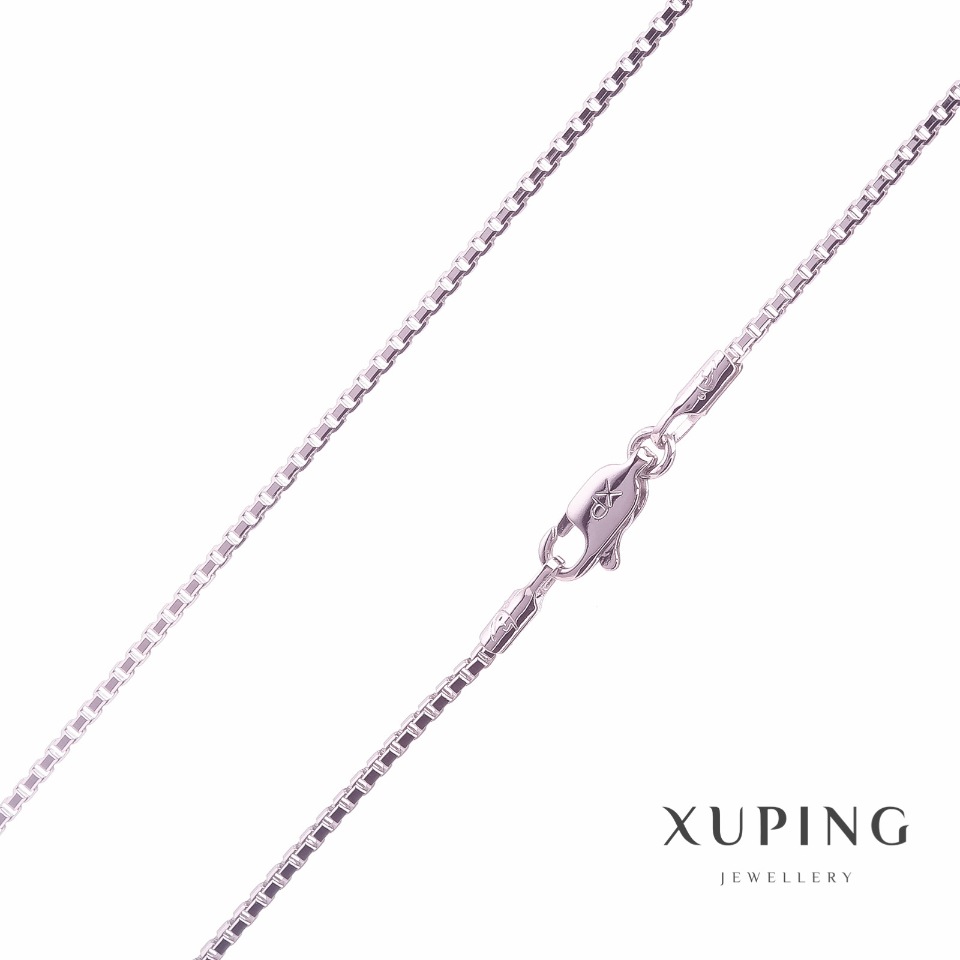 

Цепочка Xuping плетение змейка, толщина 1,4мм, длина 60см родий, ida31769
