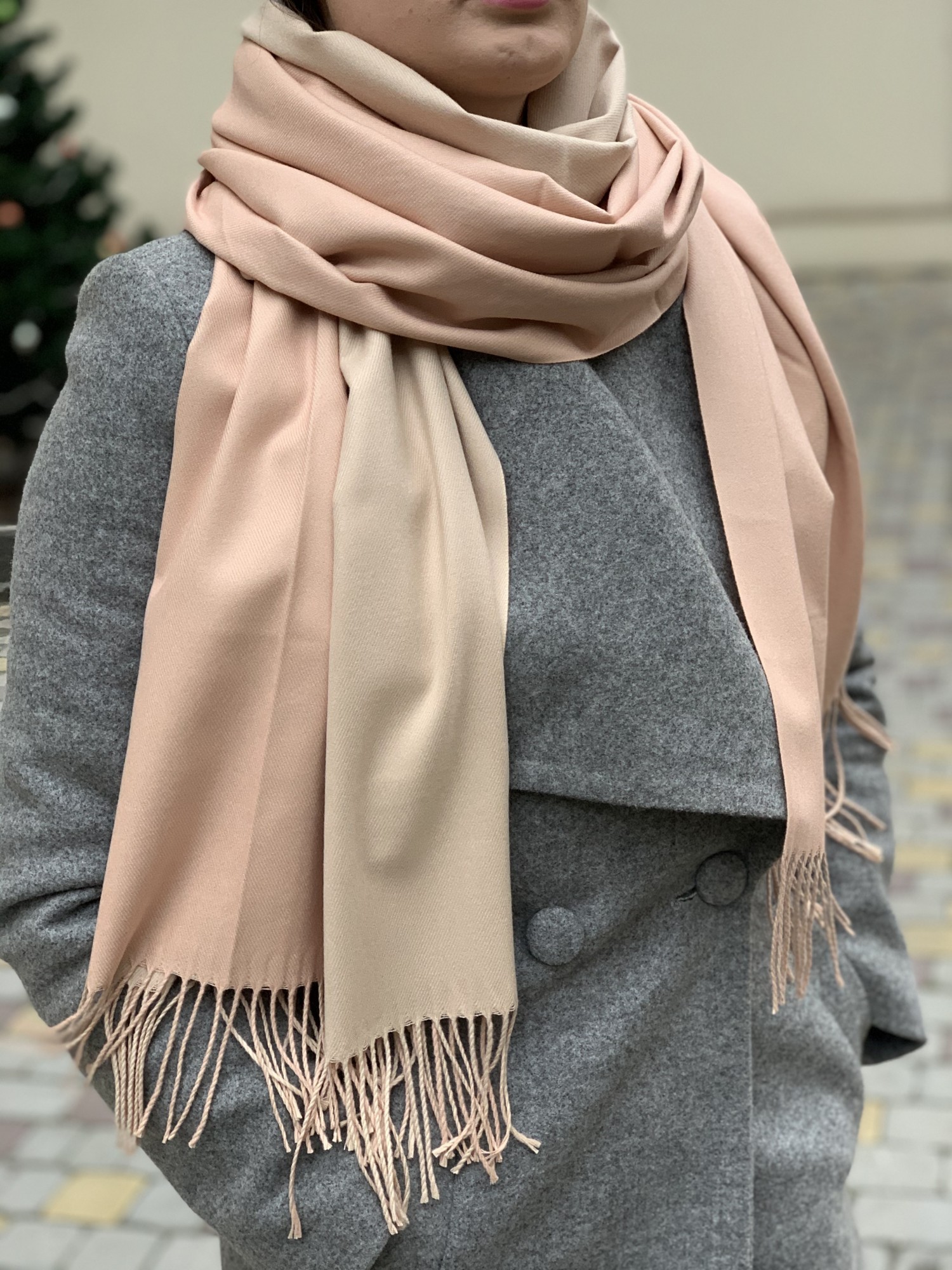 

Шарф кашемировый двухсторонний Cashmere 010 кремовый