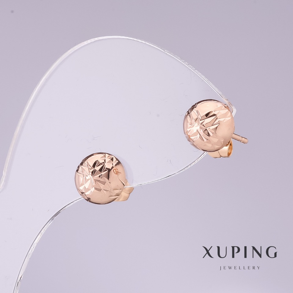 

Серьги пусеты Xuping 7мм позолота 18к, ida27793