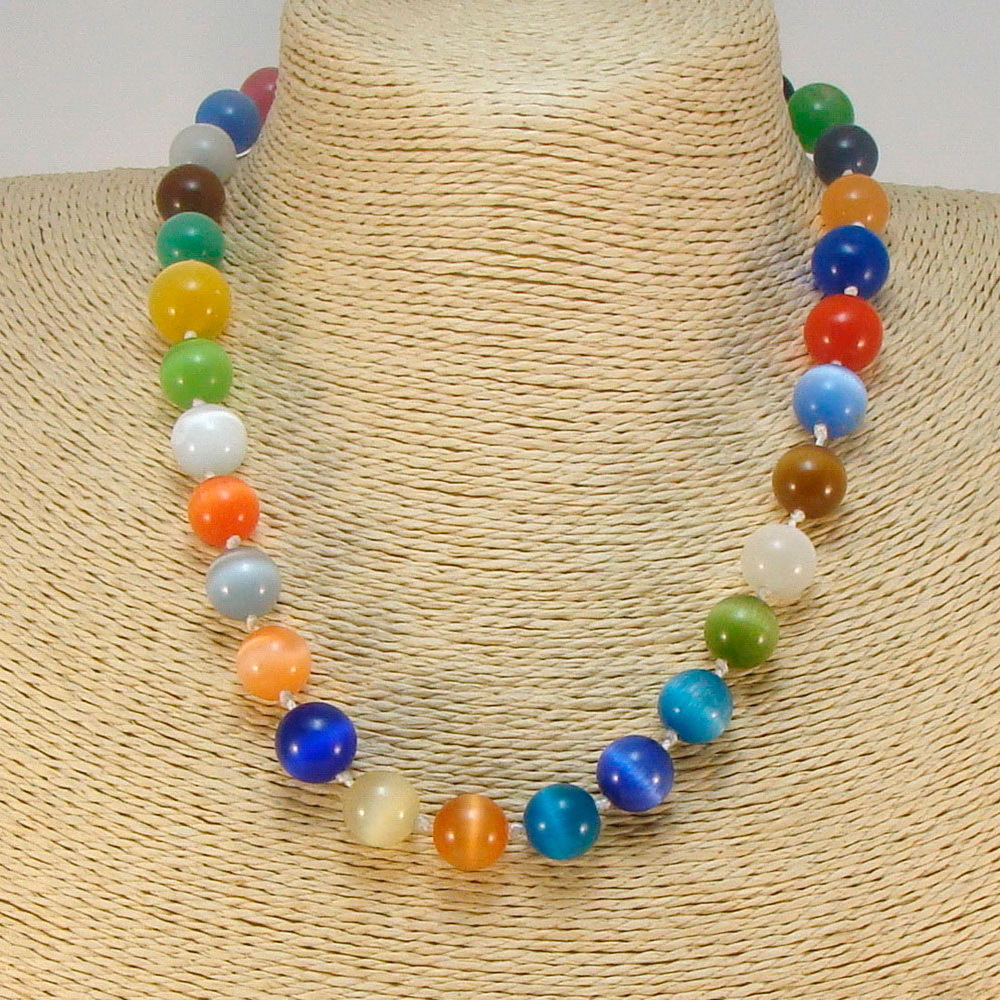 

Бусы из кошачьего глаза (12 мм), fazS1190