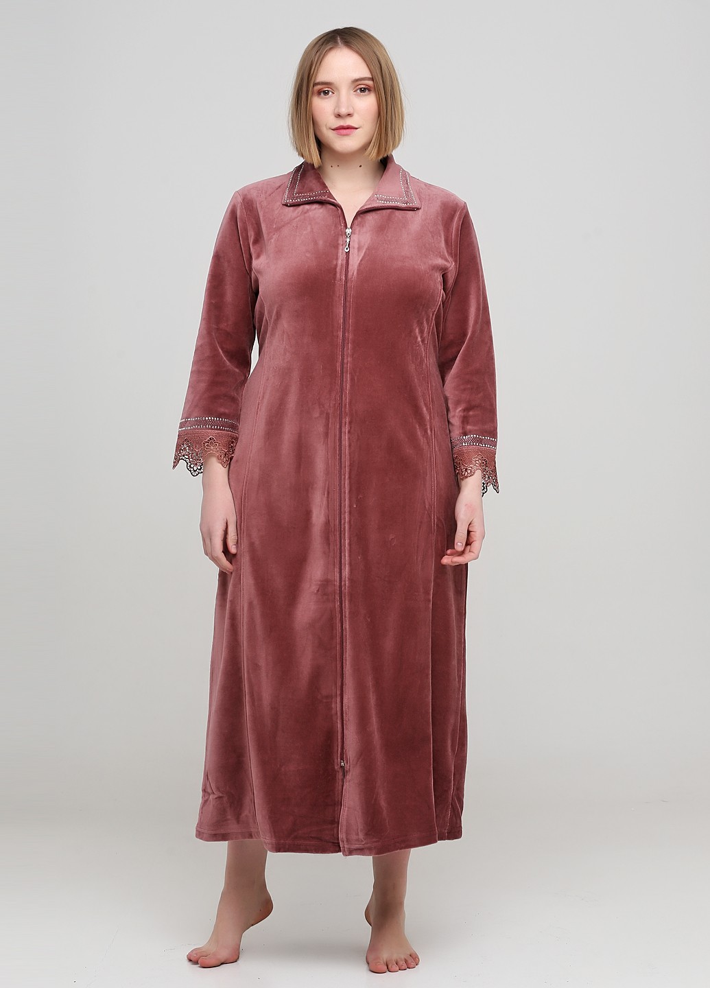 

Халат Romeo Life  розово-лиловый 3568-44, Халат Romeo Life 4XL розово-лиловый 3568-44