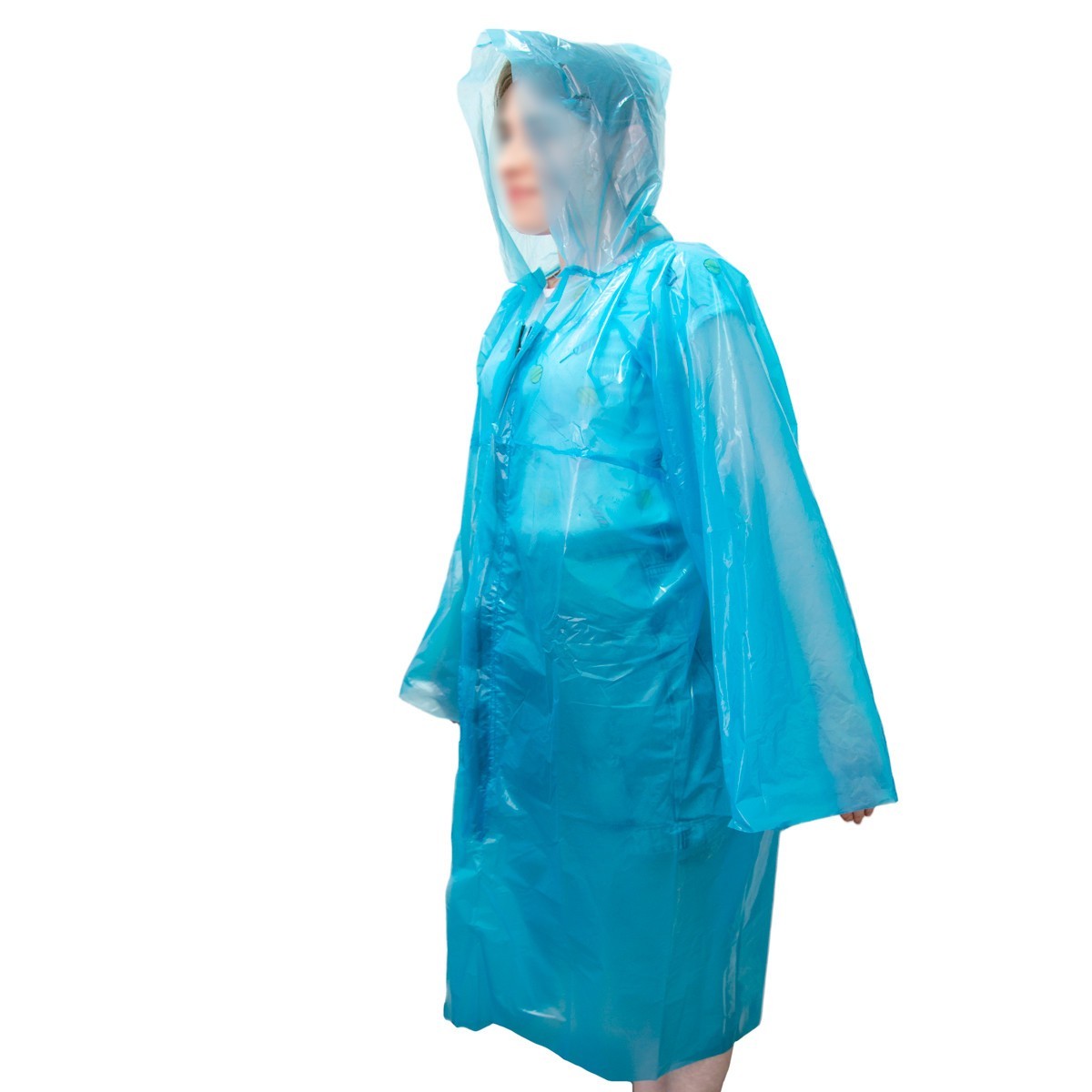 

Плащ дождевик туристический на молнии, синий 60мкм 107*80 см (М) (1008479-Blue)