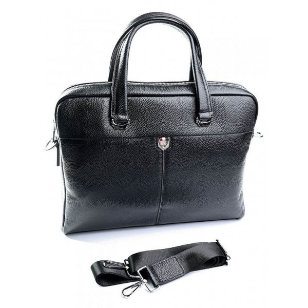 

Мужской портфель кожаный BagMan №9991 Черный