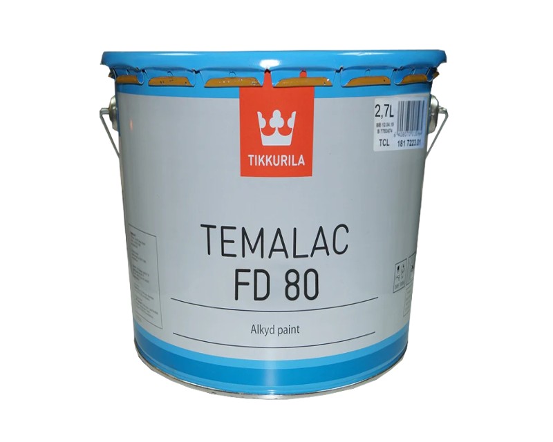 

Эмаль алкидная TIKKURILA TEMALAC FD 80 антикоррозионная, TCL-транспарентная, 2,7л