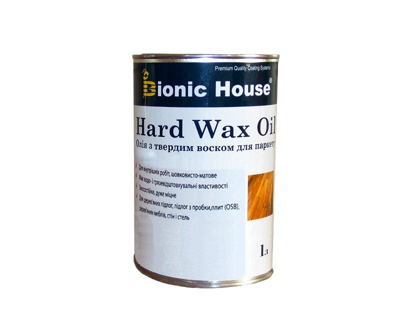 

Масло с твердым воском BIONIC-HOUSE HARD WAX OIL для мебели и паркета 1л