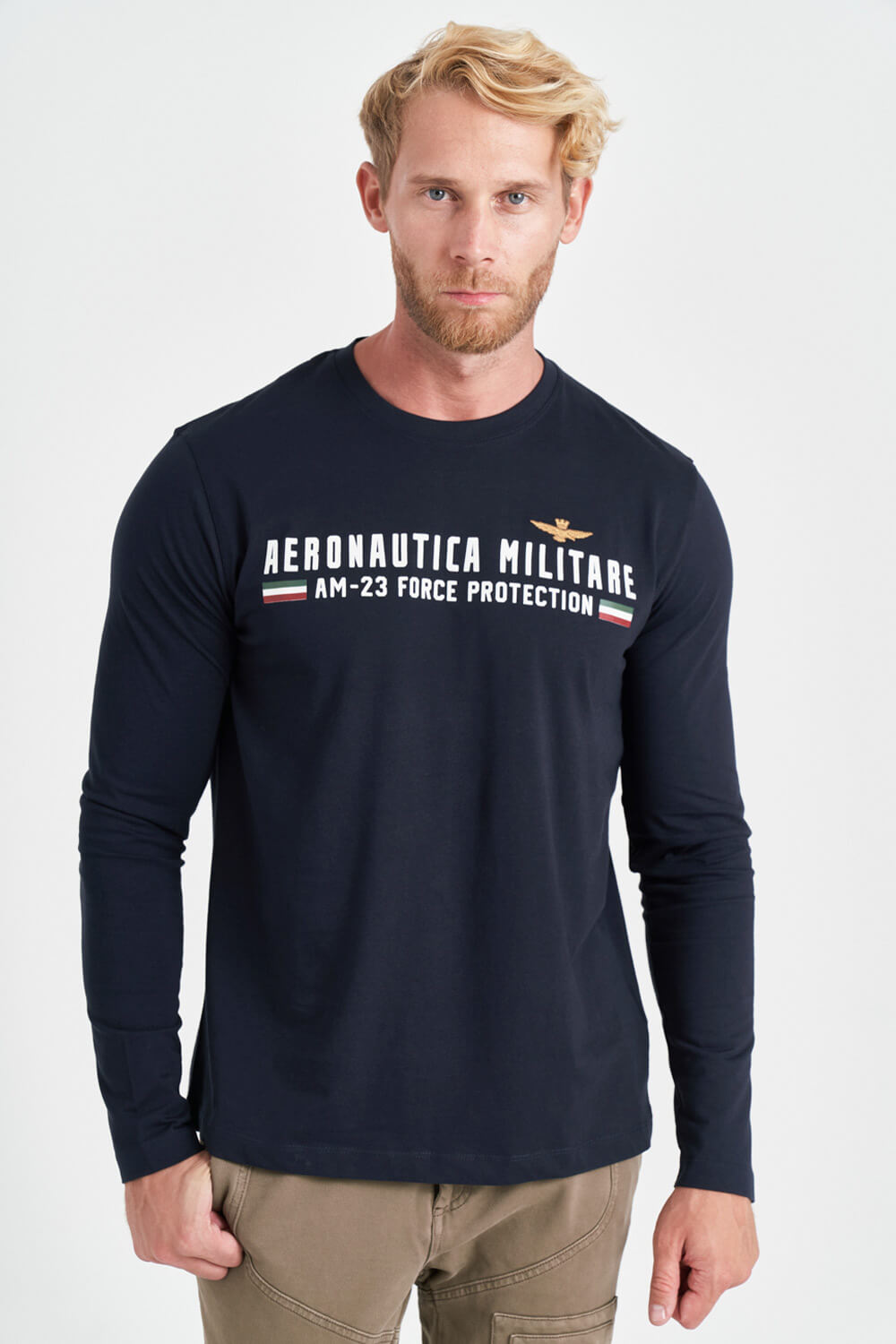 

Лонгслив с надписью Aeronautica Militare 4366, Лонгслив с надписью Aeronautica Militare 4366 L