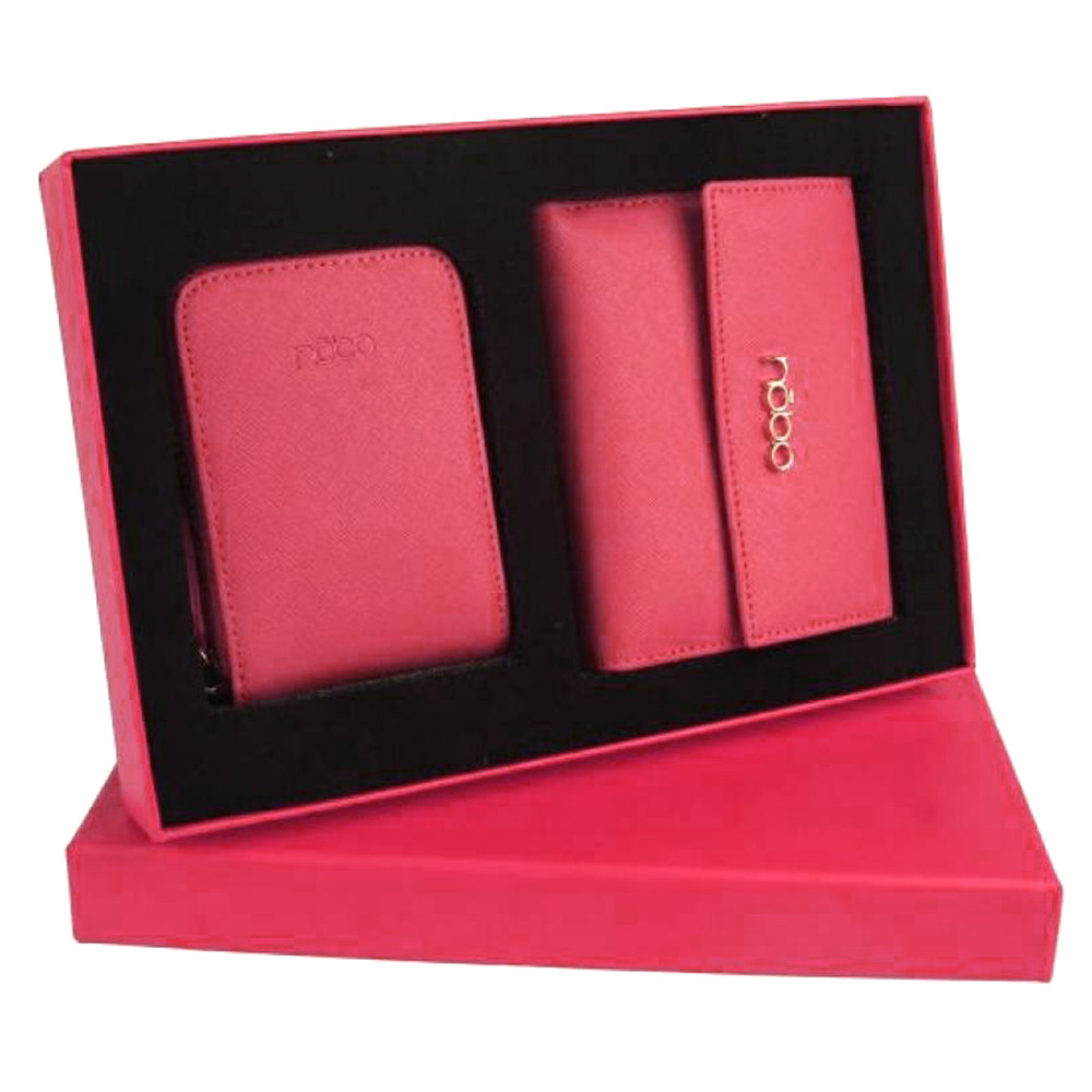 

Женский подарочный набор Nobo NSET-W02-C003 розовый (кошелек и картхолдер)