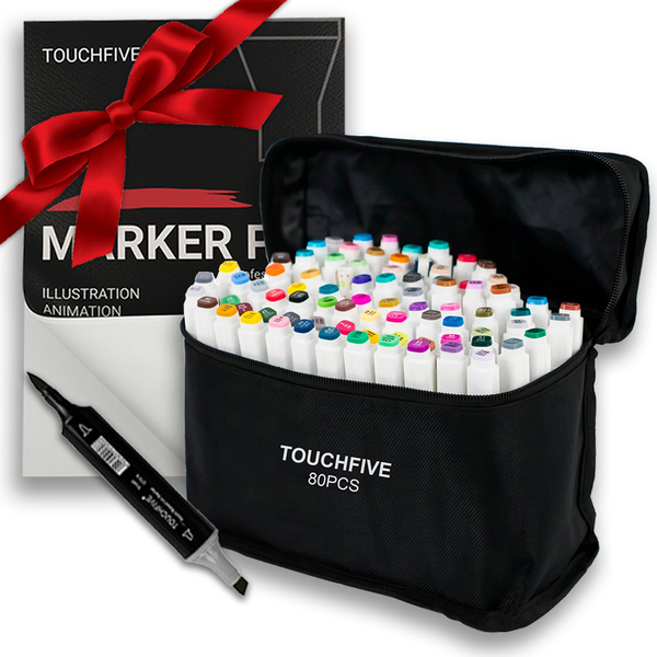 

Набор маркеров двусторонних TouchFive 80 цветов + подарок ( touchPad & brushMarker) (TOUCHSET80)