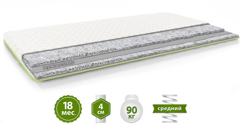

Матрас топпер ФУТО LITE / ФУТО ЛАЙТ 150х190