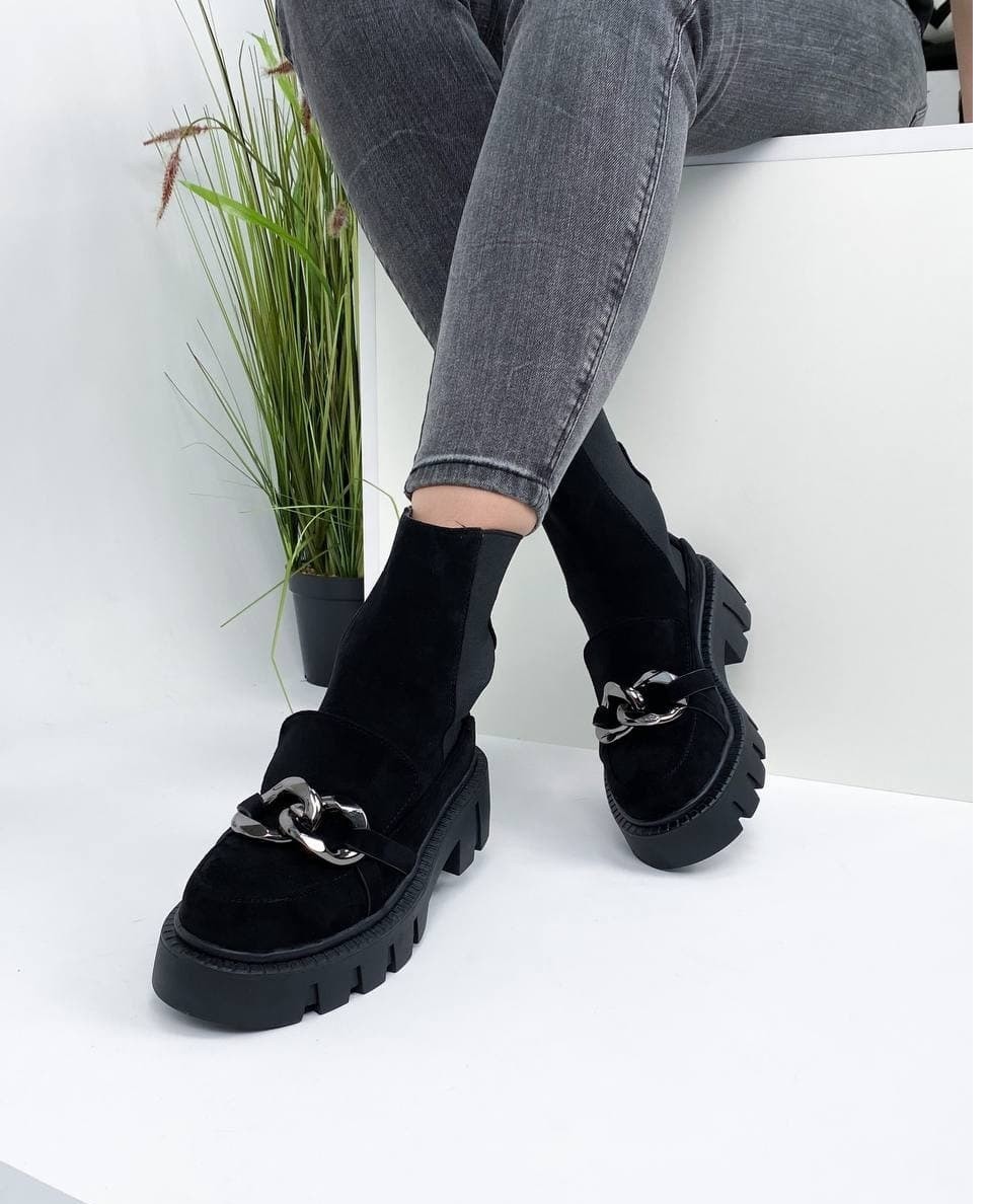 

Женские ботинки с цепью Merino 14489 37 черный