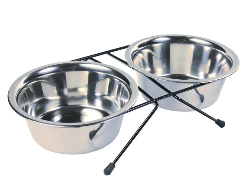 

Миски металлические на подставке Trixie «Eat on Feet» 2 x 1,8 л / 20 см