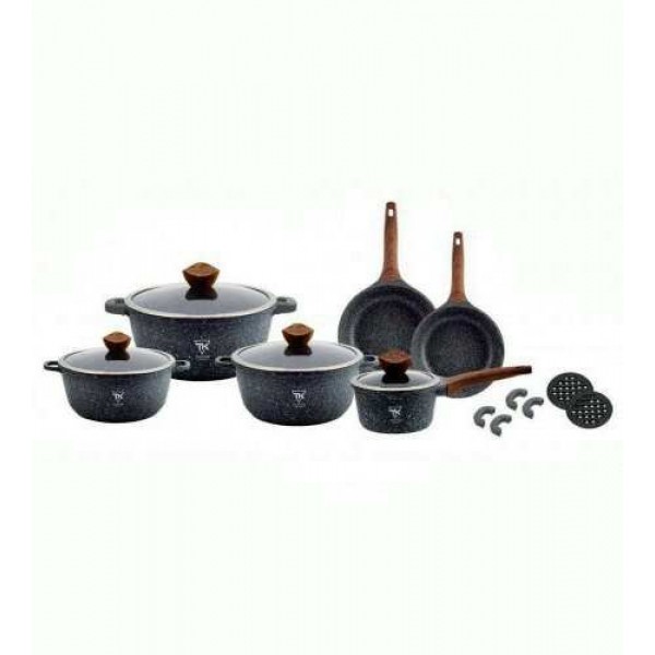

Кованый набор посуды Top Kitchen TK00022 с мраморным покрытием на 16 предметов