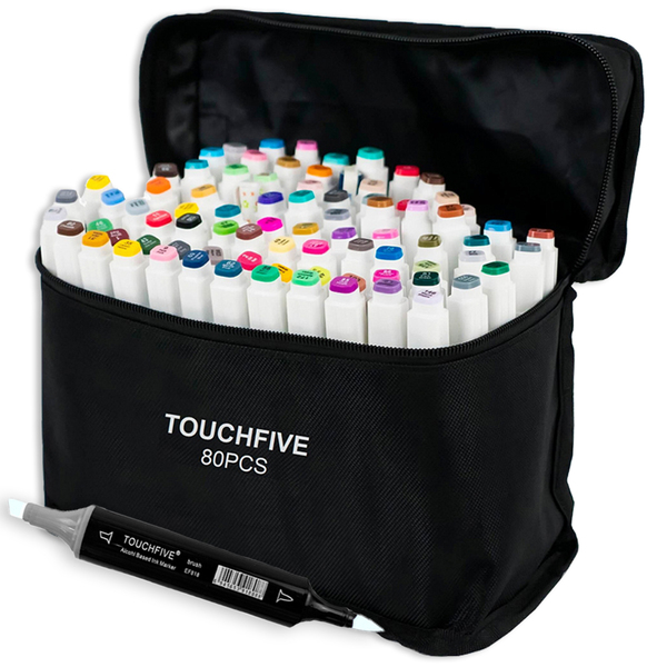 

Набор маркеров двусторонних TouchFive 80 цветов + маркер-кисть TOUCHFIVE BRUSH блендер (TOUCHbl80)