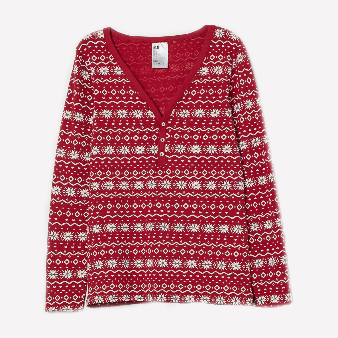 

Пижамный лонгслив H&M 7926554wtt L Красный