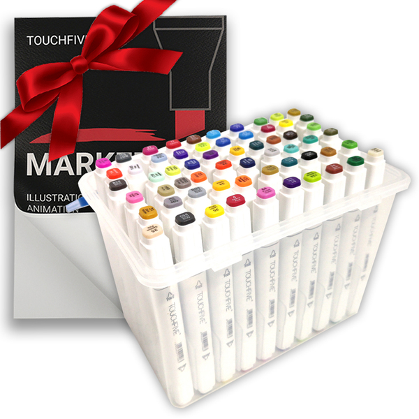 

Набор маркеров двусторонних TouchFive в пластиковом боксе 60 цветов + ПОДАРОК (touchPad) (TF60SET-PL)