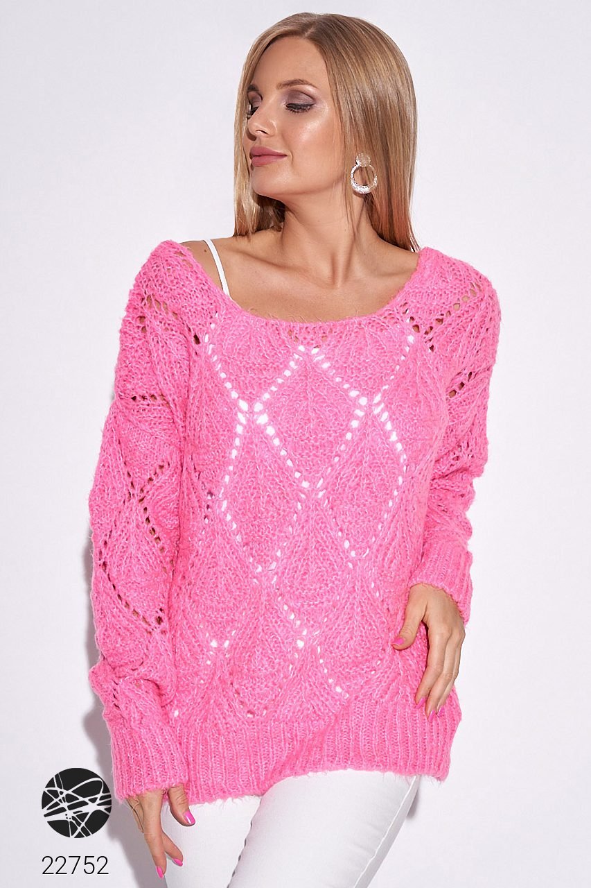 

Ажурный oversize-джемпер крупной вязки Фасон 22752_UNI UNI